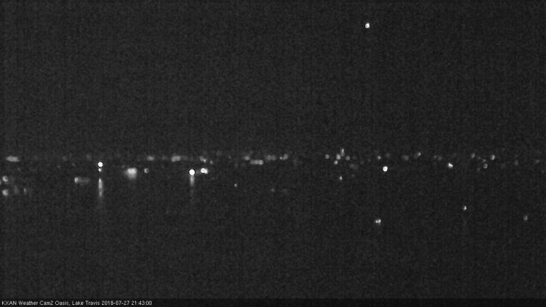 Lake Travis webcam, July 27, 2018 8:45 PM CT