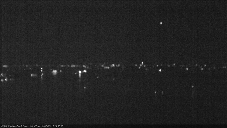Lake Travis webcam, July 27, 2018 9:00 PM CT