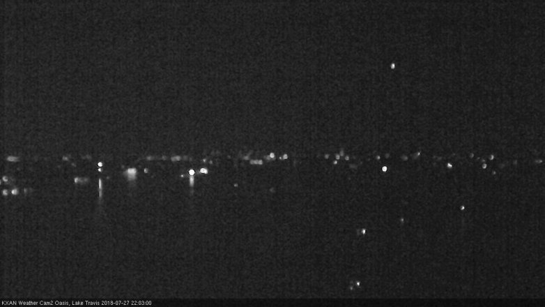 Lake Travis webcam, July 27, 2018 9:05 PM CT