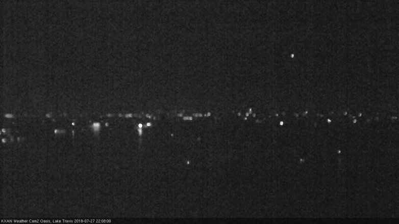 Lake Travis webcam, July 27, 2018 9:10 PM CT