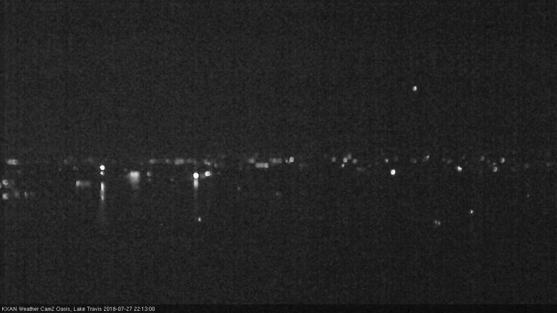 Lake Travis webcam, July 27, 2018 9:15 PM CT