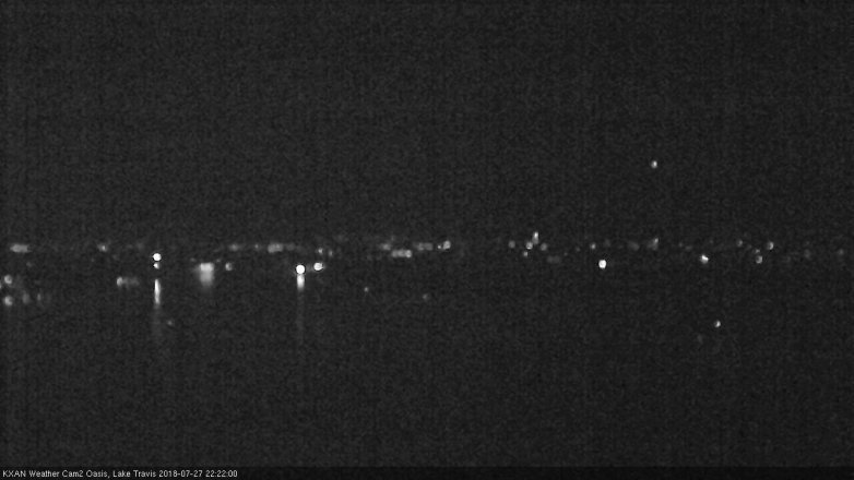 Lake Travis webcam, July 27, 2018 9:25 PM CT