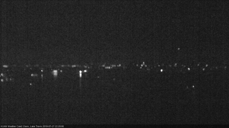 Lake Travis webcam, July 27, 2018 9:30 PM CT