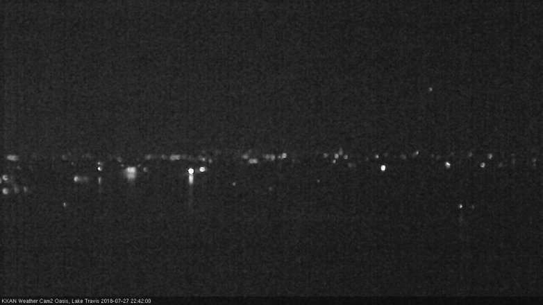 Lake Travis webcam, July 27, 2018 9:45 PM CT