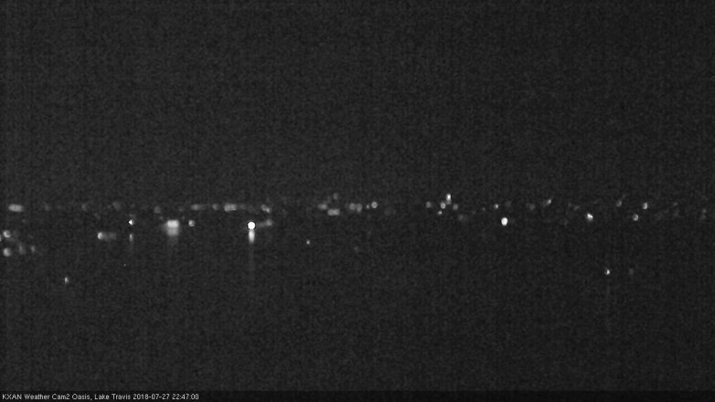 Lake Travis webcam, July 27, 2018 9:50 PM CT