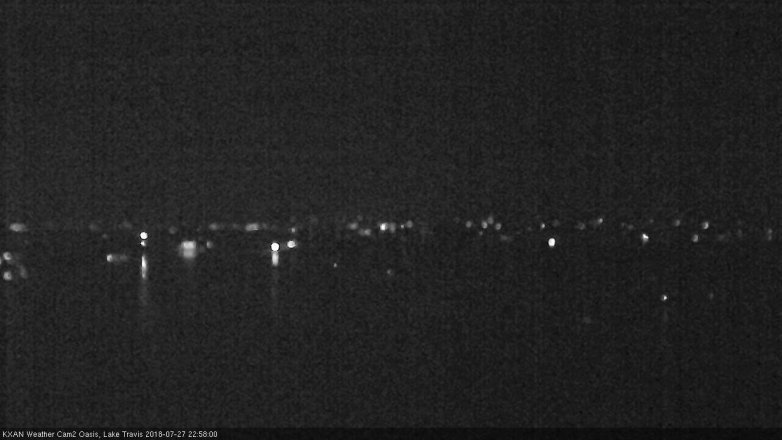 Lake Travis webcam, July 27, 2018 10:00 PM CT