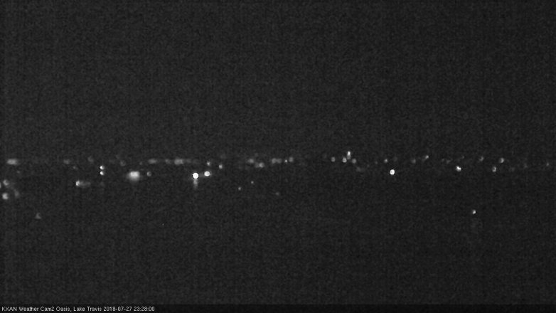 Lake Travis webcam, July 27, 2018 10:30 PM CT