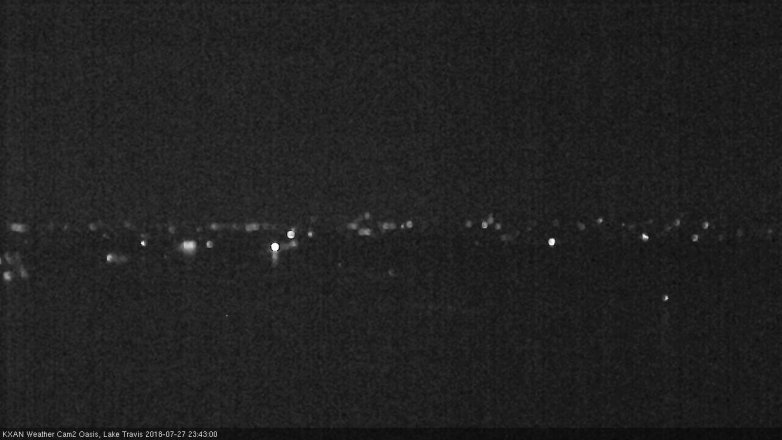 Lake Travis webcam, July 27, 2018 10:45 PM CT
