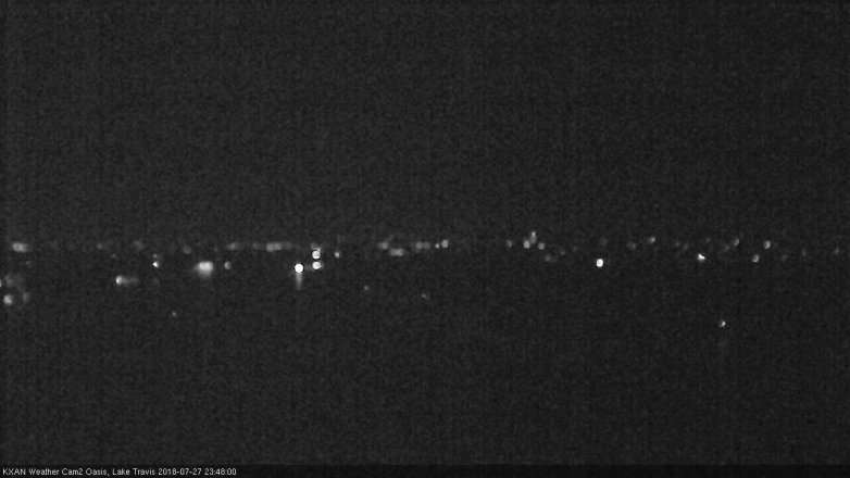 Lake Travis webcam, July 27, 2018 10:50 PM CT