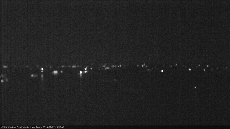 Lake Travis webcam, July 27, 2018 11:00 PM CT