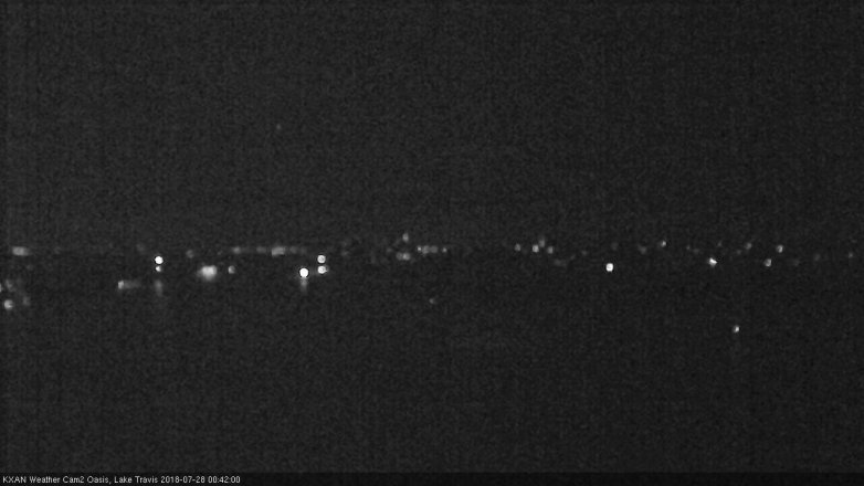 Lake Travis webcam, July 27, 2018 11:45 PM CT