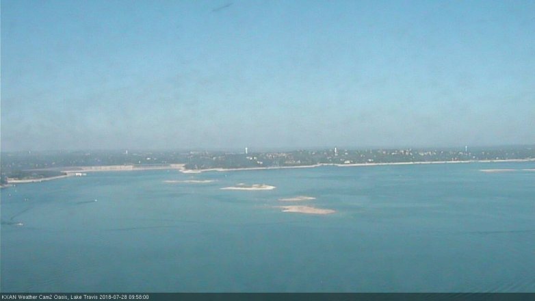 Lake Travis webcam, July 28, 2018 9:00 AM CT