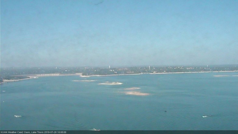 Lake Travis webcam, July 28, 2018 9:10 AM CT