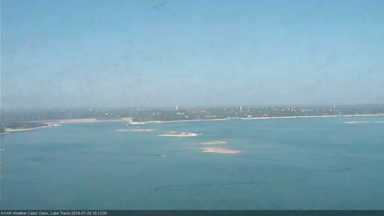 Lake Travis webcam, July 28, 2018 9:15 AM CT