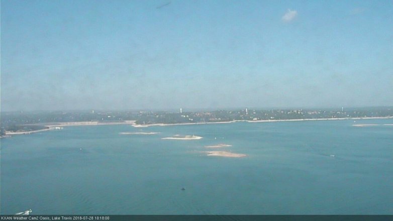 Lake Travis webcam, July 28, 2018 9:20 AM CT