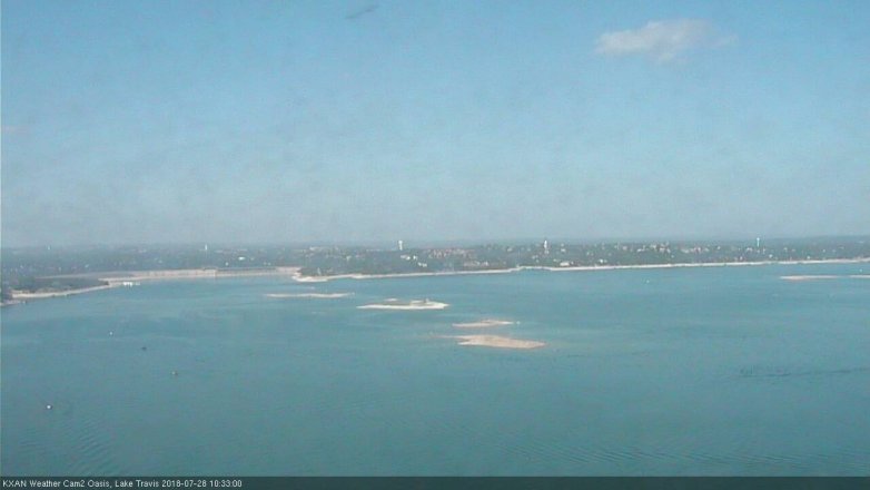 Lake Travis webcam, July 28, 2018 9:35 AM CT