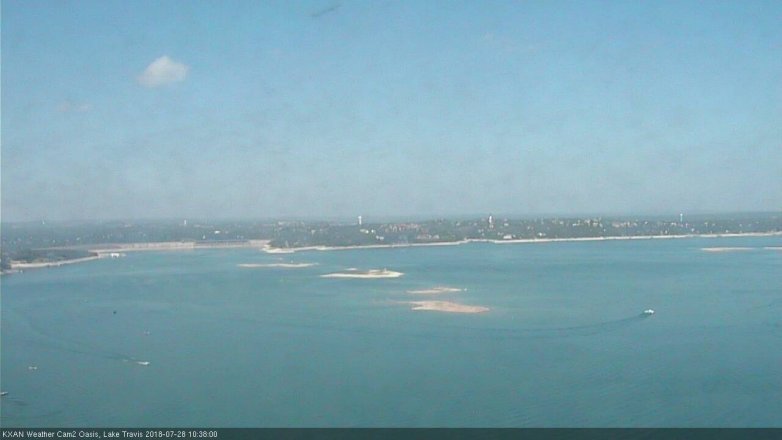Lake Travis webcam, July 28, 2018 9:40 AM CT
