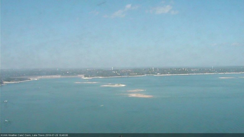Lake Travis webcam, July 28, 2018 9:50 AM CT