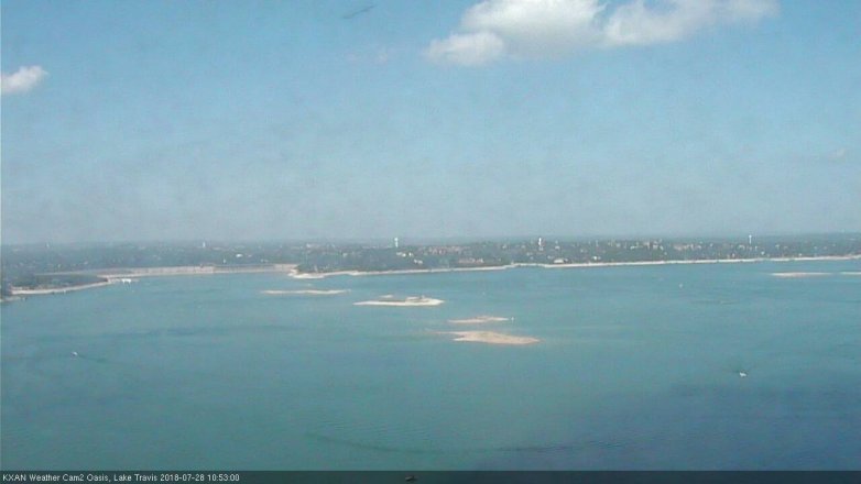 Lake Travis webcam, July 28, 2018 9:55 AM CT