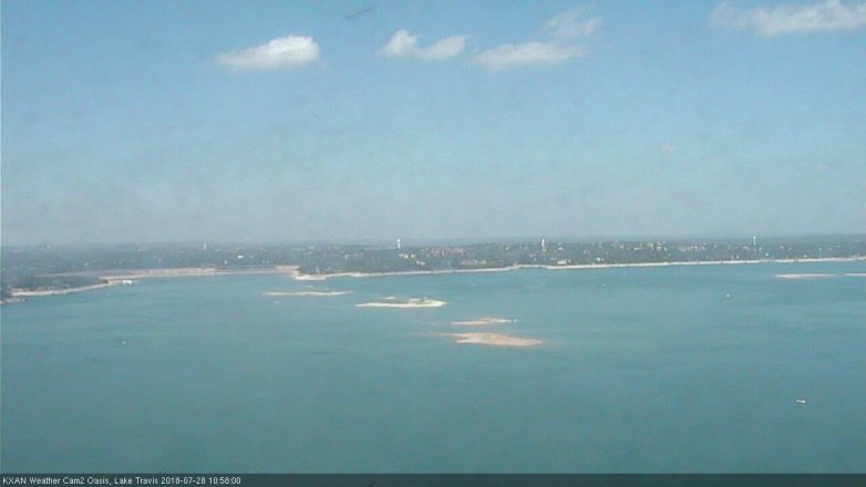 Lake Travis webcam, July 28, 2018 10:00 AM CT