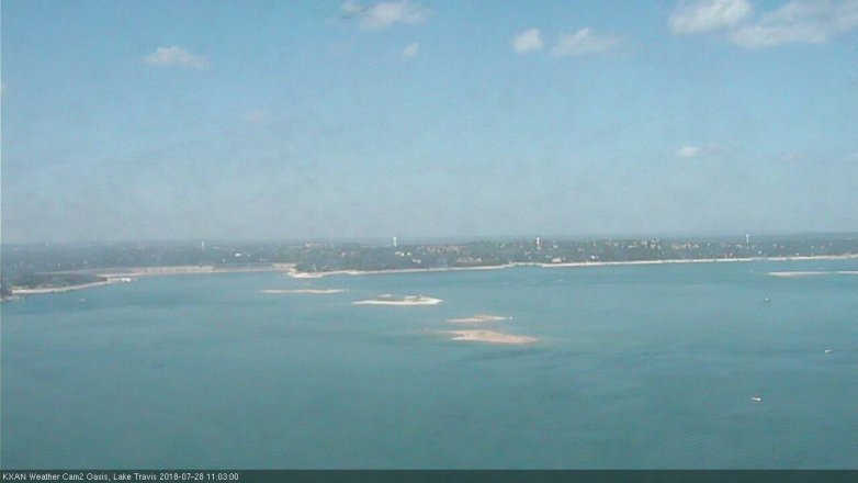 Lake Travis webcam, July 28, 2018 10:05 AM CT