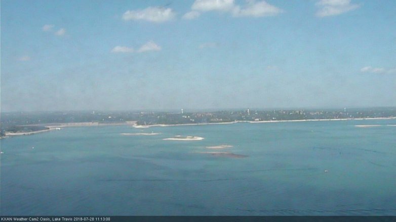 Lake Travis webcam, July 28, 2018 10:15 AM CT