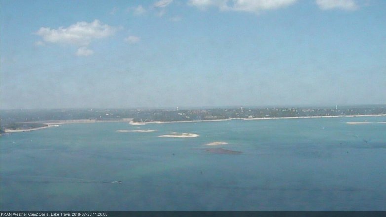 Lake Travis webcam, July 28, 2018 10:30 AM CT