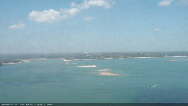 Lake Travis webcam, July 28, 2018 10:35 AM CT