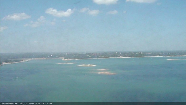 Lake Travis webcam, July 28, 2018 10:45 AM CT