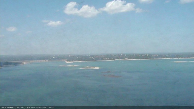 Lake Travis webcam, July 28, 2018 10:50 AM CT