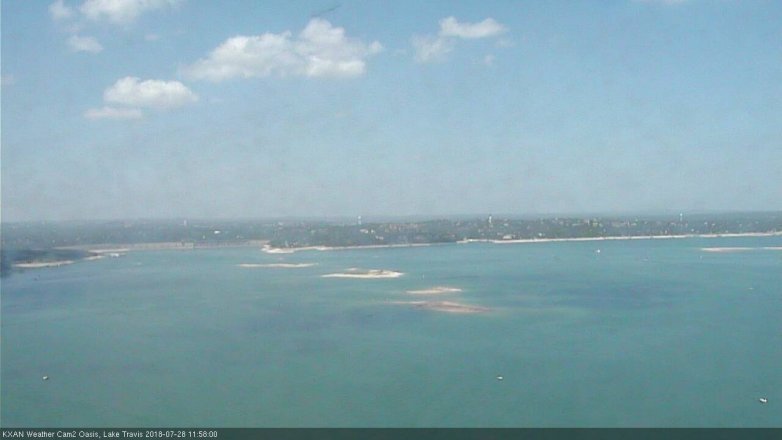 Lake Travis webcam, July 28, 2018 11:00 AM CT