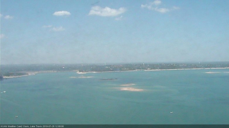 Lake Travis webcam, July 28, 2018 11:10 AM CT