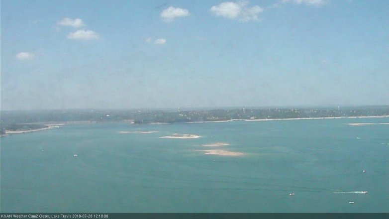 Lake Travis webcam, July 28, 2018 11:20 AM CT