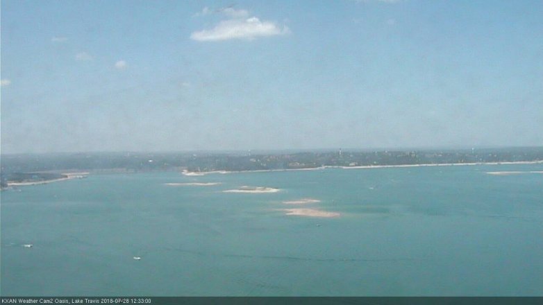 Lake Travis webcam, July 28, 2018 11:35 AM CT