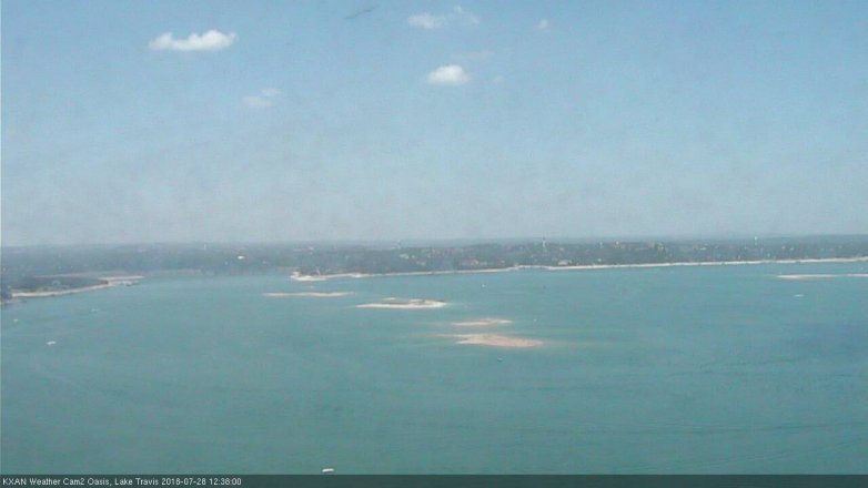 Lake Travis webcam, July 28, 2018 11:40 AM CT