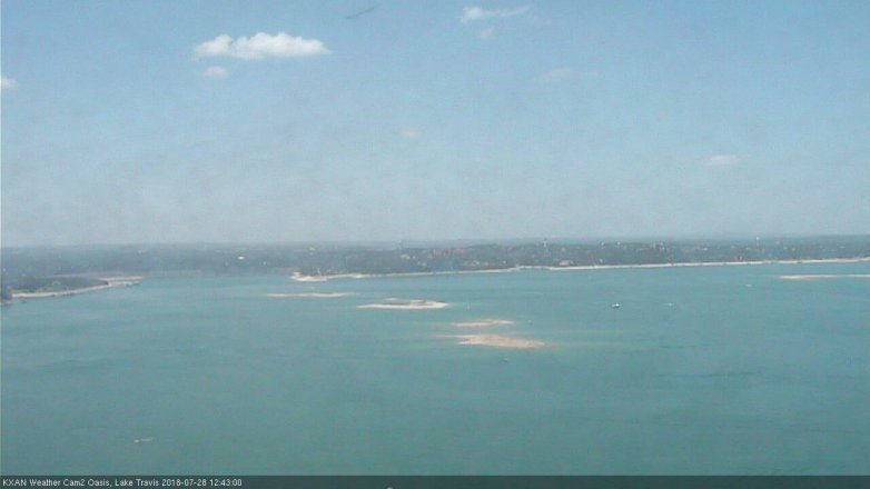 Lake Travis webcam, July 28, 2018 11:45 AM CT