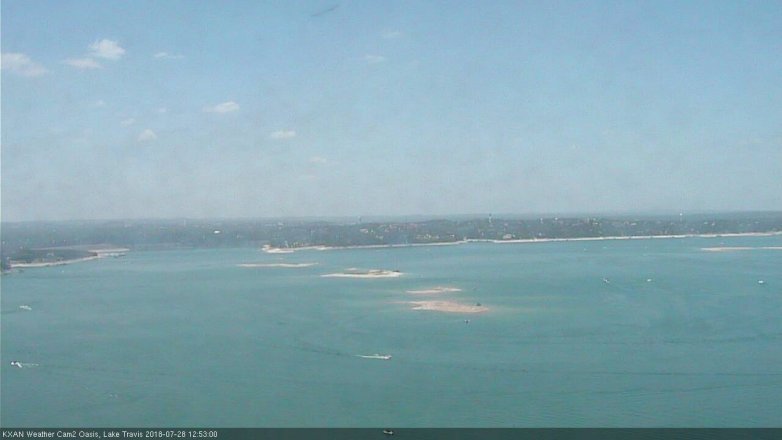 Lake Travis webcam, July 28, 2018 11:55 AM CT