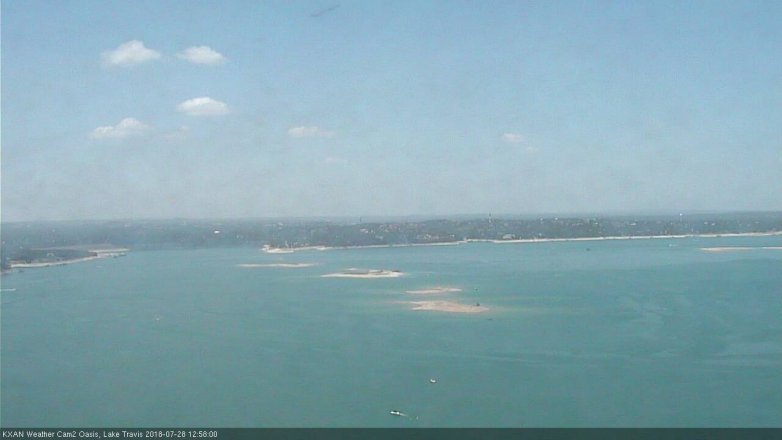 Lake Travis webcam, July 28, 2018 12:00 PM CT