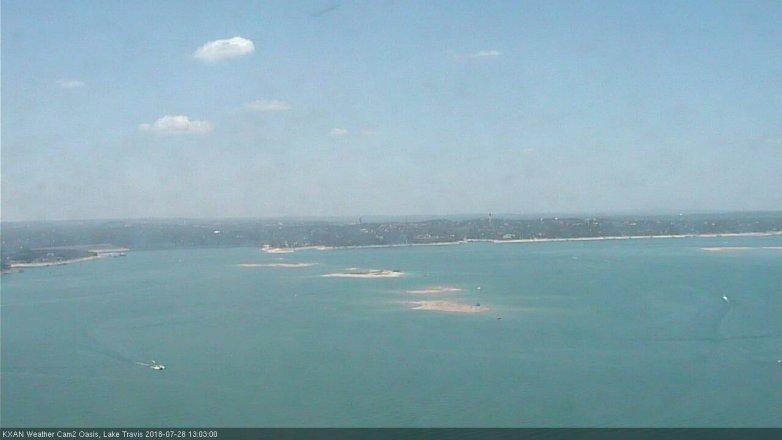 Lake Travis webcam, July 28, 2018 12:05 PM CT