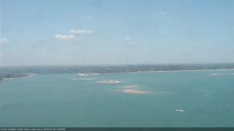 Lake Travis webcam, July 28, 2018 12:10 PM CT