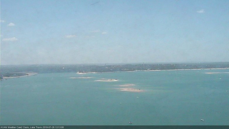 Lake Travis webcam, July 28, 2018 12:15 PM CT