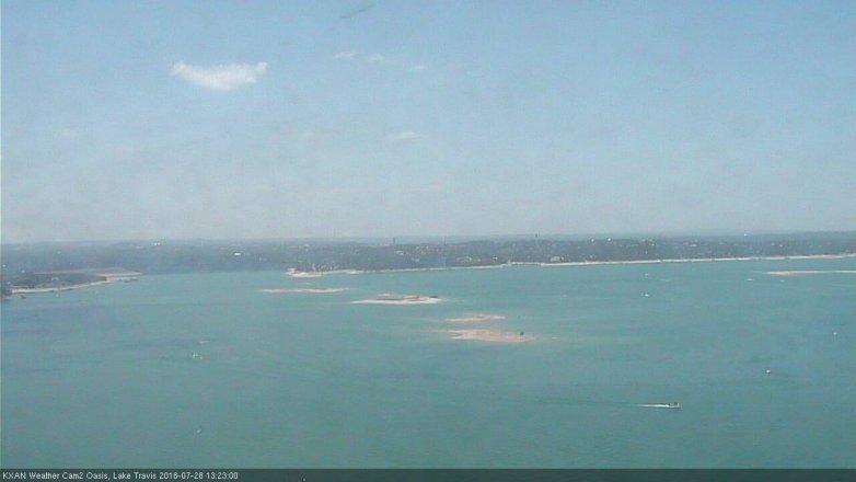Lake Travis webcam, July 28, 2018 12:25 PM CT