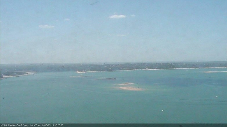 Lake Travis webcam, July 28, 2018 12:30 PM CT