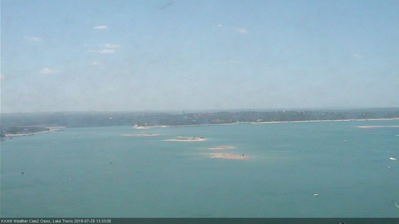 Lake Travis webcam, July 28, 2018 12:35 PM CT