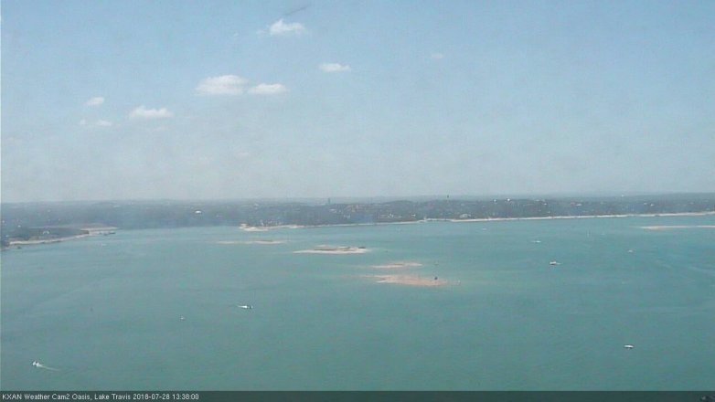 Lake Travis webcam, July 28, 2018 12:40 PM CT