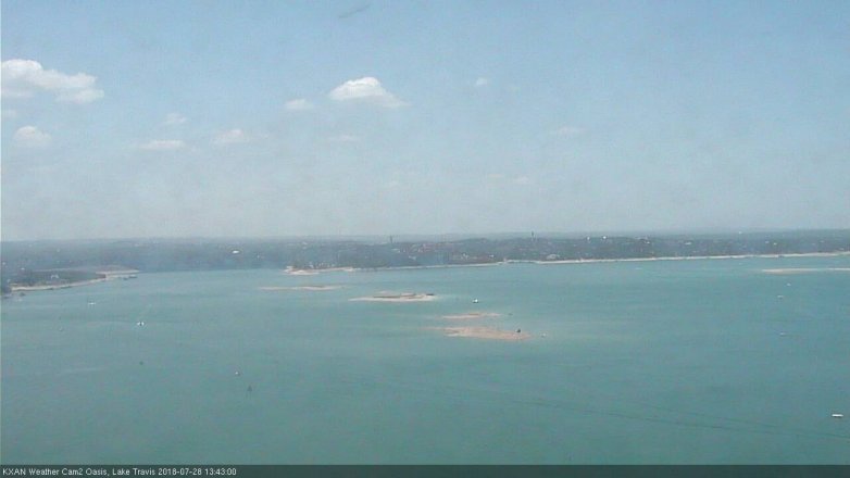Lake Travis webcam, July 28, 2018 12:45 PM CT