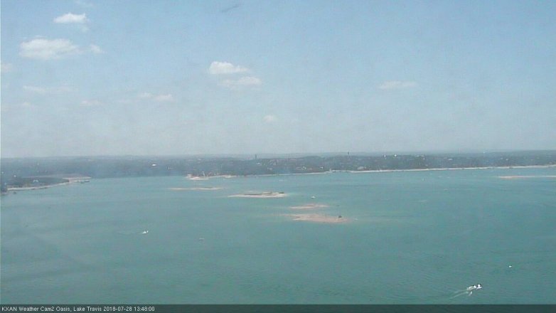 Lake Travis webcam, July 28, 2018 12:50 PM CT