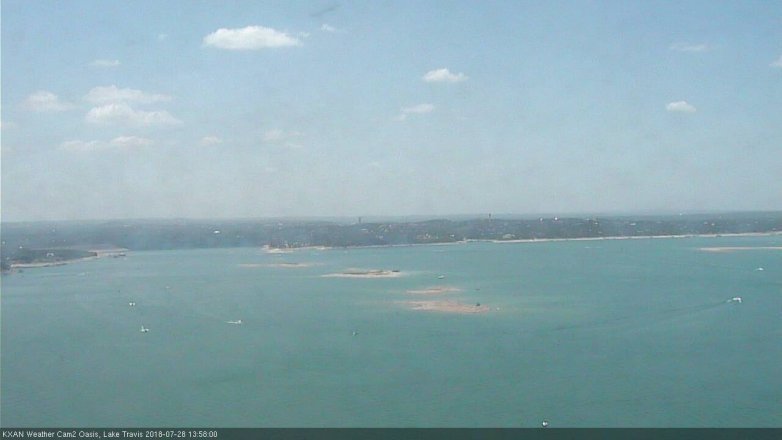 Lake Travis webcam, July 28, 2018 1:00 PM CT