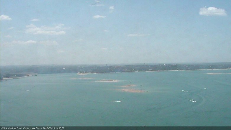 Lake Travis webcam, July 28, 2018 1:05 PM CT