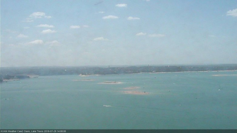 Lake Travis webcam, July 28, 2018 1:10 PM CT